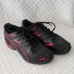 Women's Size 10 - PUMA Tazon 6 Graphic Low Black & Pink Archtec shoe
